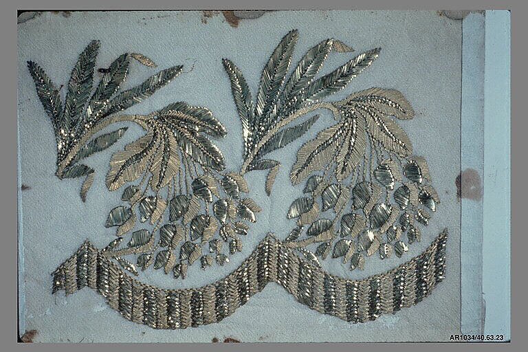 Dress border, Silk, French