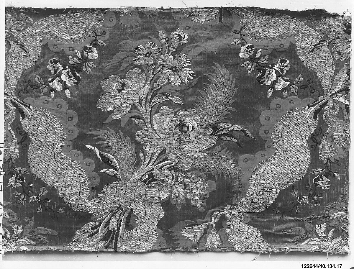 Piece, Silk and metal thread, French, Lyons 