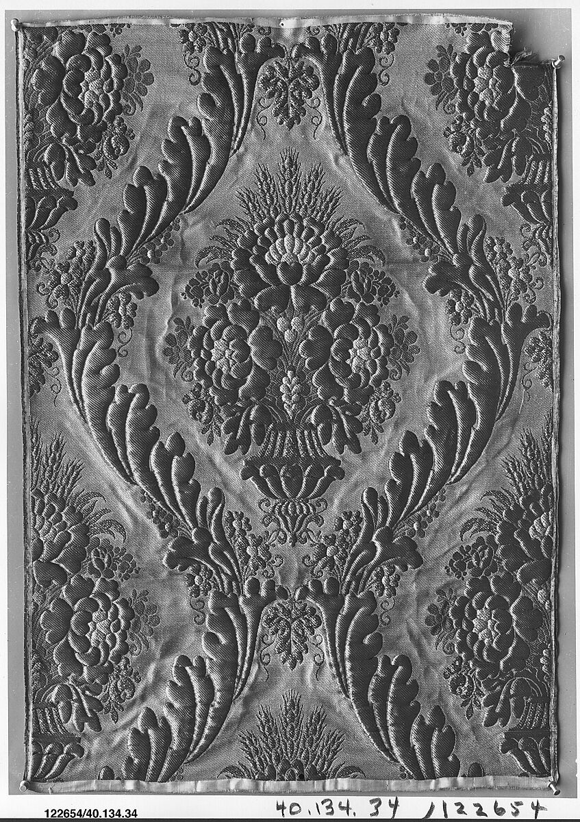 Piece, Silk and metal thread, French, Lyons 