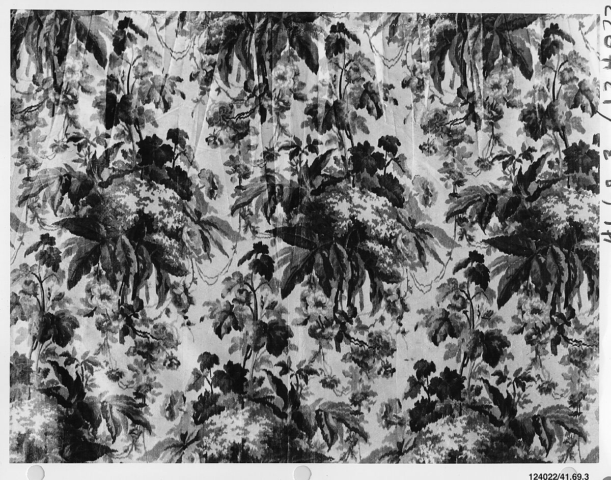 Part of a skirt, Silk, possibly French