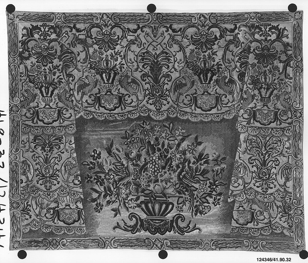 Hanging, Silk and wool on canvas, French