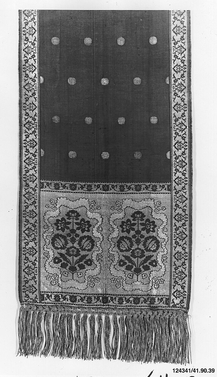 Sash, François Selimand (1778–1789), Silk and metal thread, Polish, Kobylka 