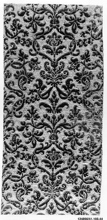 Runner, Silk, metal thread, Italian