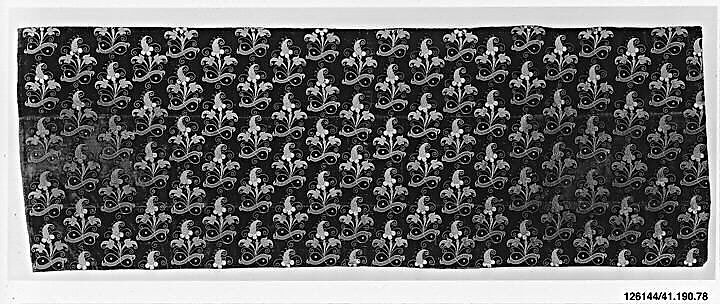 Runner, Silk and metal thread, Italian