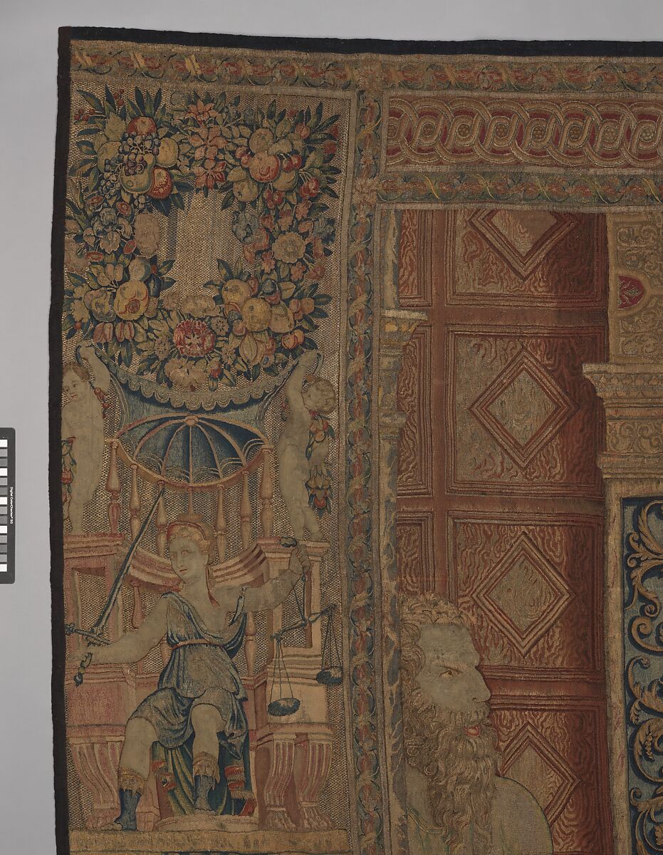 Mercury Changes Aglauros to Stone, from the Story of Mercury and Herse, Design attributed to Giovanni Battista Lodi da Cremona (Italian, active 1540–52), Wool, silk and precious metal-wrapped threads (20-22 warps per inch, 8-9 warps per cm.), Netherlandish, Brussels