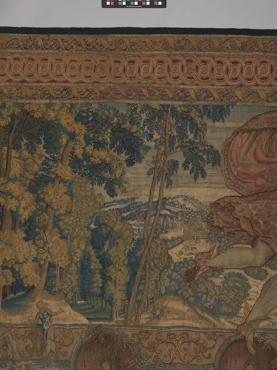 Mercury Changes Aglauros to Stone, from the Story of Mercury and Herse, Design attributed to Giovanni Battista Lodi da Cremona (Italian, active 1540–52), Wool, silk and precious metal-wrapped threads (20-22 warps per inch, 8-9 warps per cm.), Netherlandish, Brussels