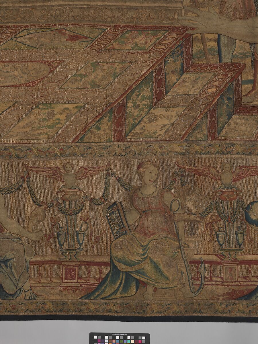 Mercury Changes Aglauros to Stone, from the Story of Mercury and Herse, Design attributed to Giovanni Battista Lodi da Cremona (Italian, active 1540–52), Wool, silk and precious metal-wrapped threads (20-22 warps per inch, 8-9 warps per cm.), Netherlandish, Brussels