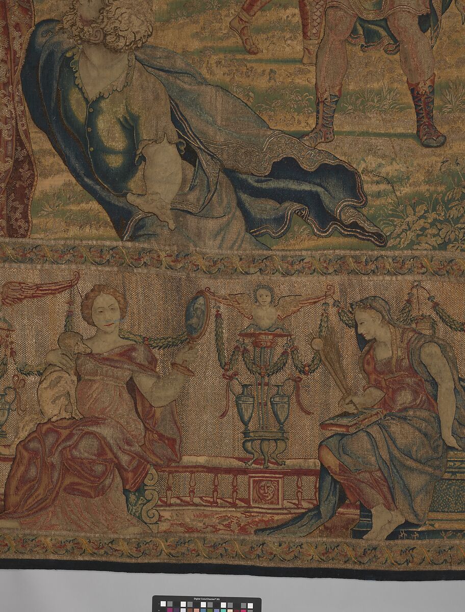 Mercury Changes Aglauros to Stone, from the Story of Mercury and Herse, Design attributed to Giovanni Battista Lodi da Cremona (Italian, active 1540–52), Wool, silk and precious metal-wrapped threads (20-22 warps per inch, 8-9 warps per cm.), Netherlandish, Brussels