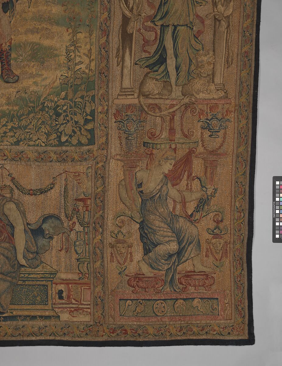 Mercury Changes Aglauros to Stone, from the Story of Mercury and Herse, Design attributed to Giovanni Battista Lodi da Cremona (Italian, active 1540–52), Wool, silk and precious metal-wrapped threads (20-22 warps per inch, 8-9 warps per cm.), Netherlandish, Brussels