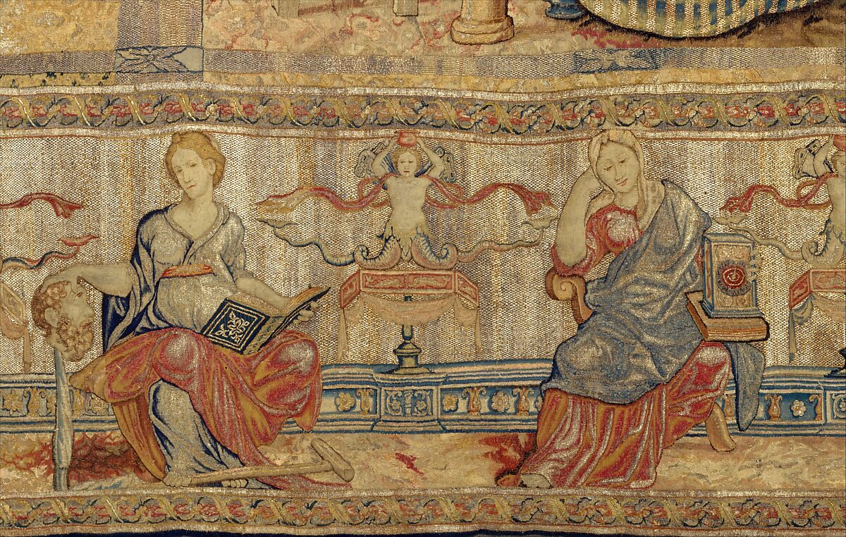 Aglauros’s Vision of the Bridal Chamber of Herse, from the Story of Mercury and Herse, Design attributed to Giovanni Battista Lodi da Cremona (Italian, active 1540–52), Wool, silk and precious metal-wrapped threads (20-22 warps per inch, 8-9 warps per cm.), Netherlandish, Brussels