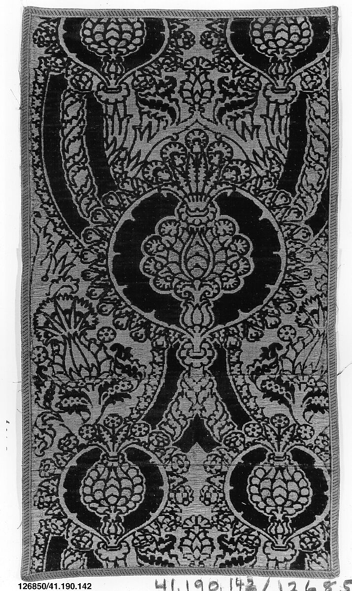 Panel, Silk, linen and metal thread, Italian 