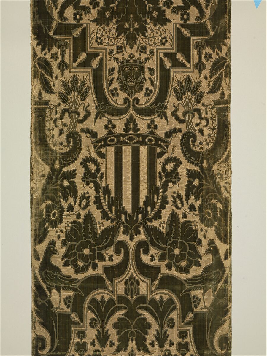 Lengths of velvet, Silk and metal thread, Italian, Genoa