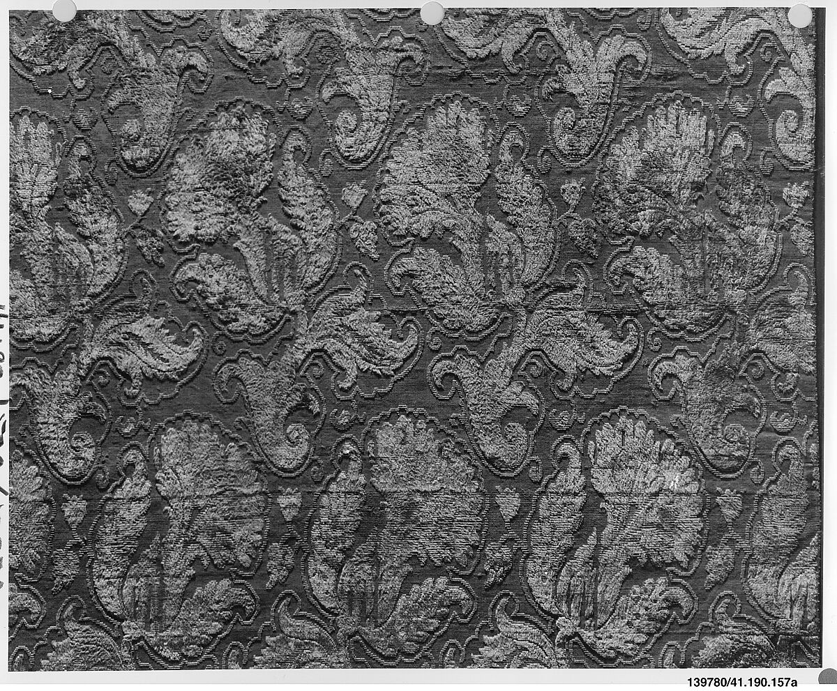 Piece, Silk and metal thread, Italian