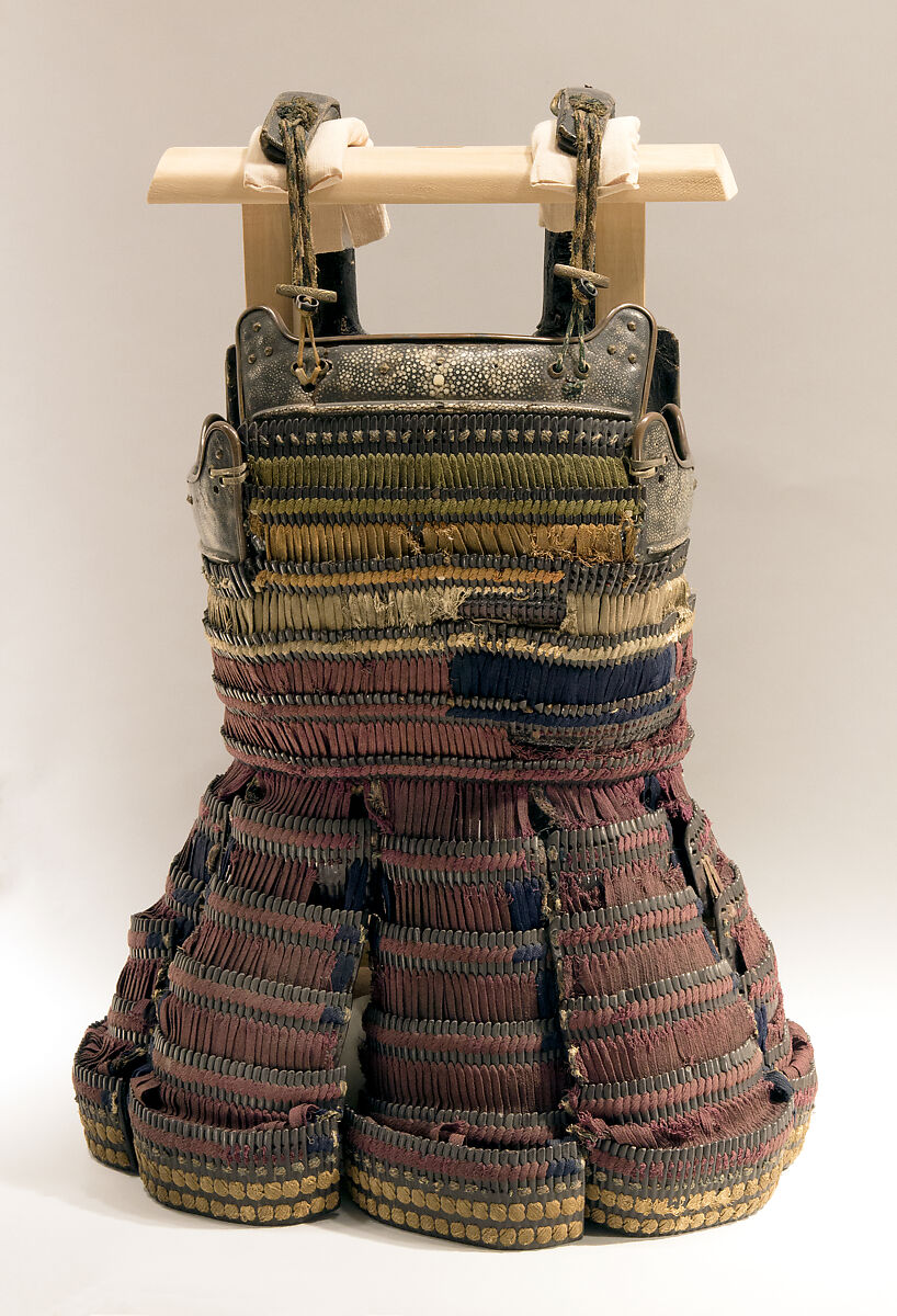 Cuirass (<i>Haramaki Dō</i>), Iron, leather, silk, rayskin, lacquer, copper, horn, Japanese 