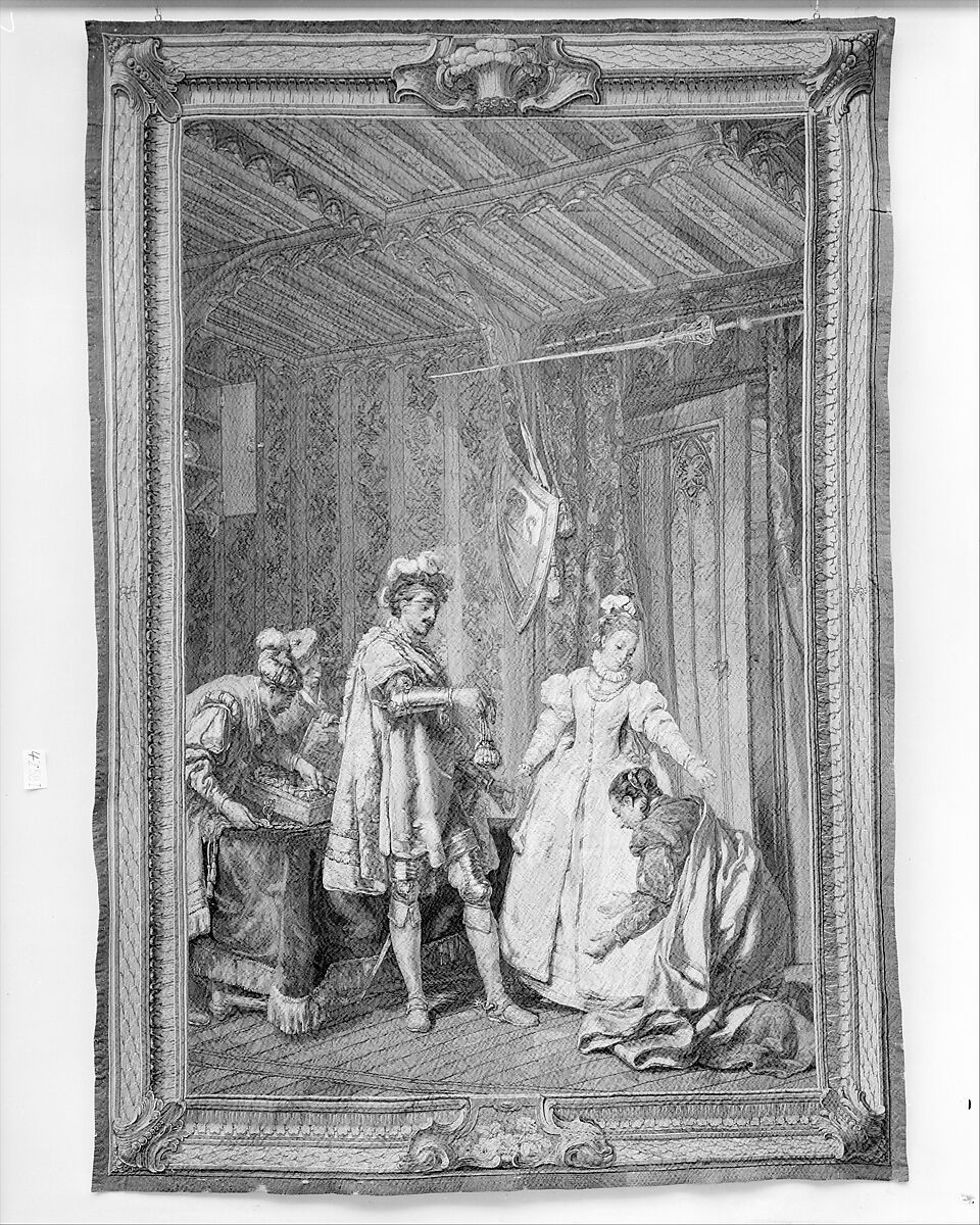 The Continence of Bayard from a set of The History of France, Louis Jean Jacques Durameau (French, Paris 1733–1796 Versailles), Wool, silk (22-23 warps per inch, 9-10 per cm.), French, Paris