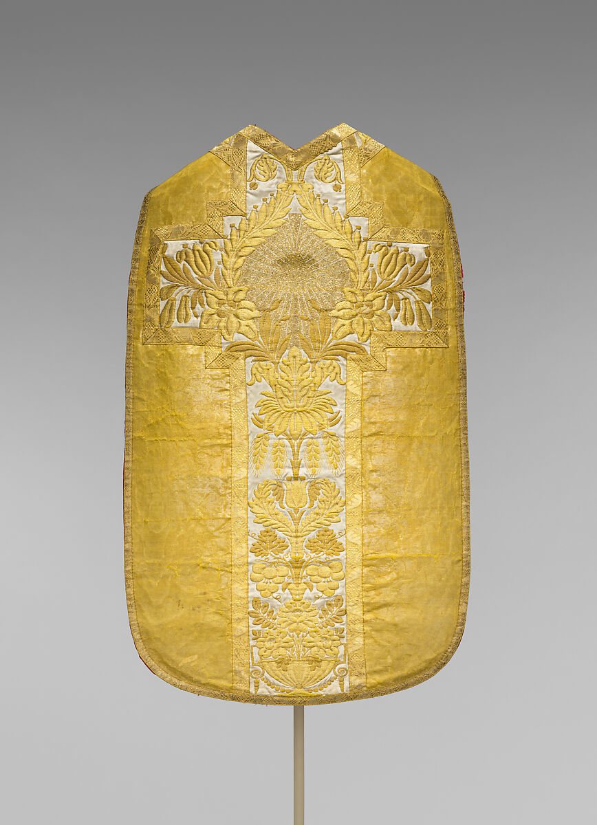 Chasuble, Silk and metal thread, French