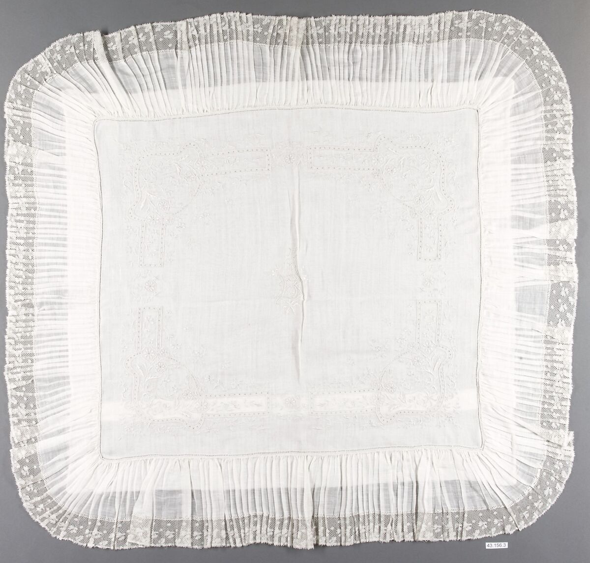 Pillowcase, Linen on linen, French 