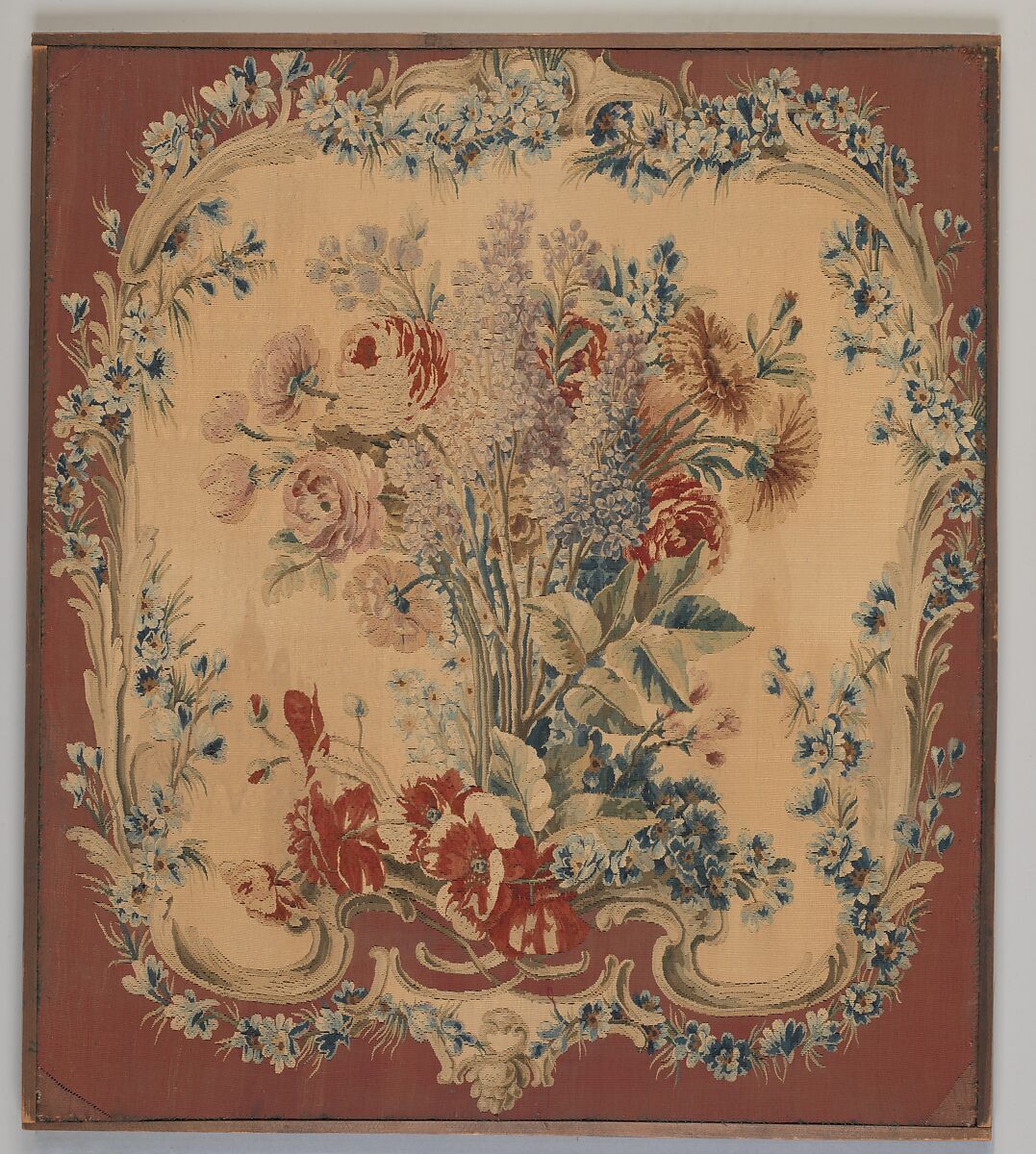 Pair of chair backs, Probably designed by Maurice Jacques (French, 1712–1784), Silk, wool (24-26 warps per inch, 9-11 per cm.), French, Paris