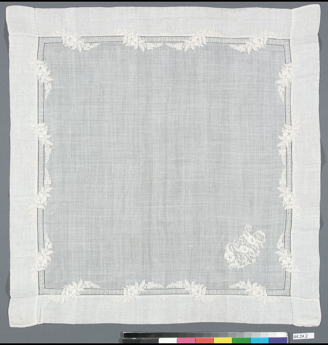 Handkerchief, Linen on linen, French