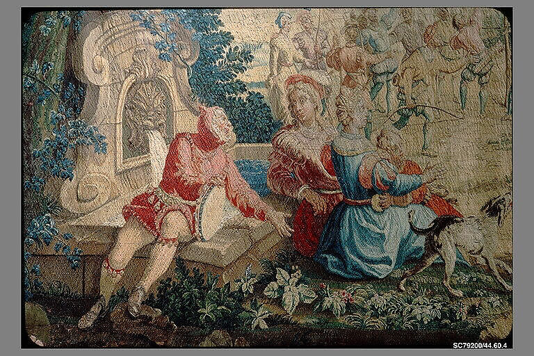 May from a set of The Months of Lucas, Master of the Months of Lucas (Netherlandish, active about 1535), Wool, silk (20-21 warps per inch, 8-9 per cm.), French, Paris