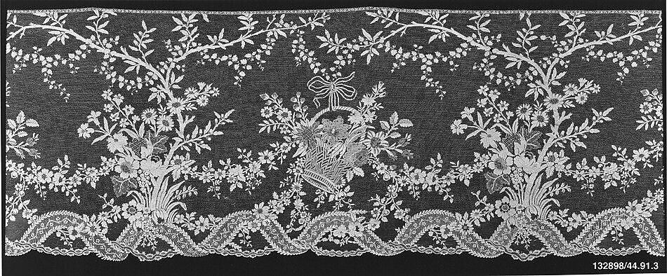 Flounce, Needle lace, point d’Alençon, French