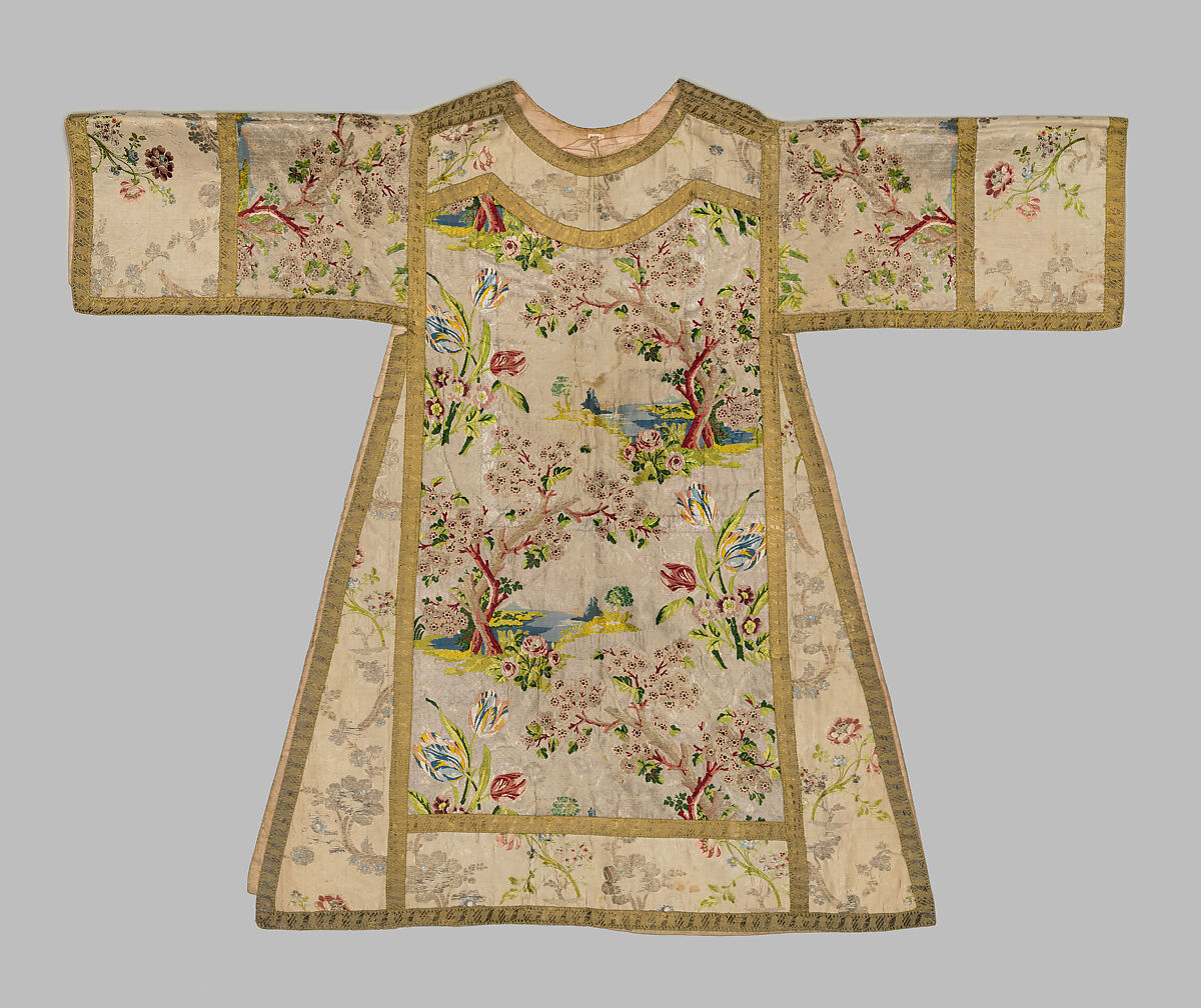 Dalmatic, Silk and metal thread, French 