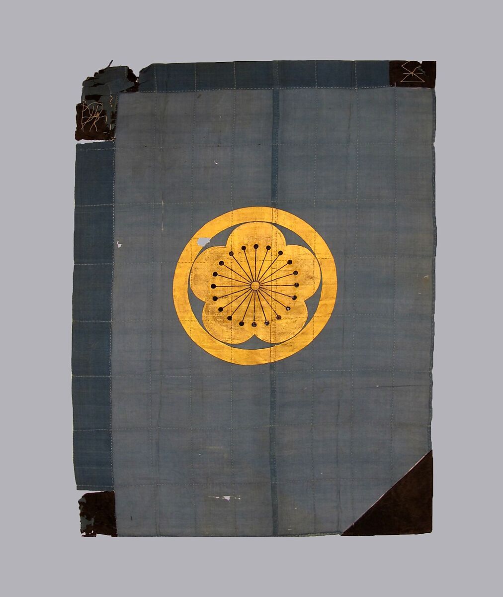 Banner (Hata), Silk, leather, gold pigment, paper, Japanese 