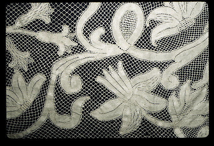 Border, Bobbin lace, Milanese lace, Italian, Milan