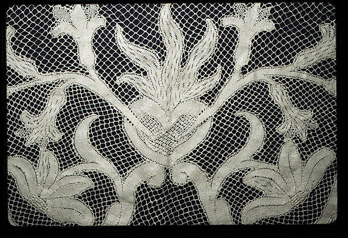 Border, Bobbin lace, Milanese lace, Italian, Milan