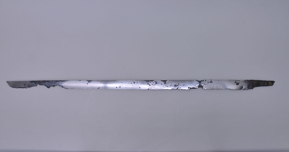 Blade for a Straight Single-Edged Sword (Chokutō), Steel, Japanese 