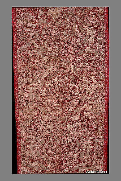 Piece, Silk and metal thread, Italian, Florence 