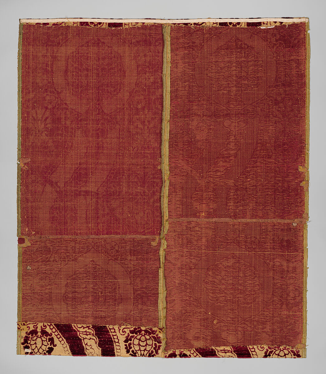 Panel of velvet, Silk and metal thread, Italian or Spanish