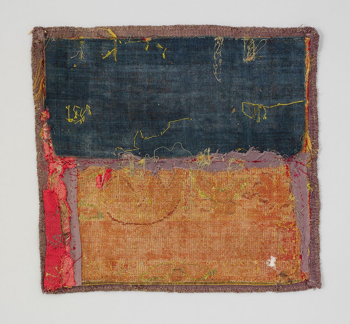 Fragments of a textile with Medici emblems, Silk, metal thread, Italian, probably Florence