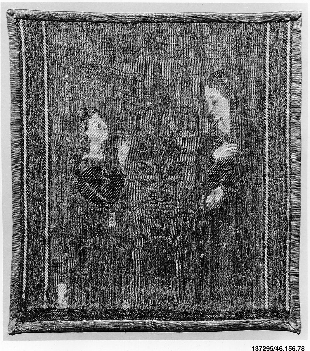 Part of an orphrey, Silk and metal thread, Italian, Siena 