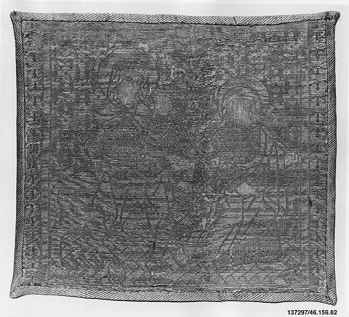 Part of an orphrey, Silk and metal thread, Italian, Florence or Siena