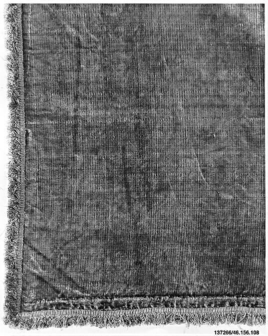 Panel of double-sided cut velvet and plush silk, Silk; cut velvet, plush weave, Spanish 