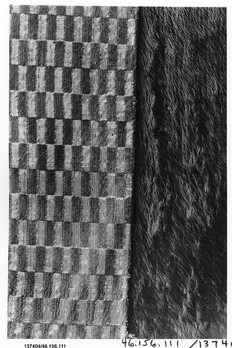 Length of double-sided cut velvet and plush silk, Silk; cut velvet, plush, Spanish