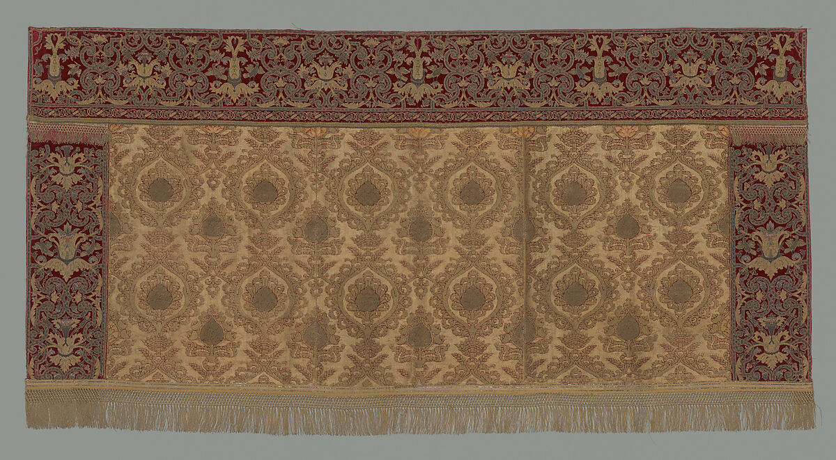 Altar frontal, Silk and metal thread, Italian 