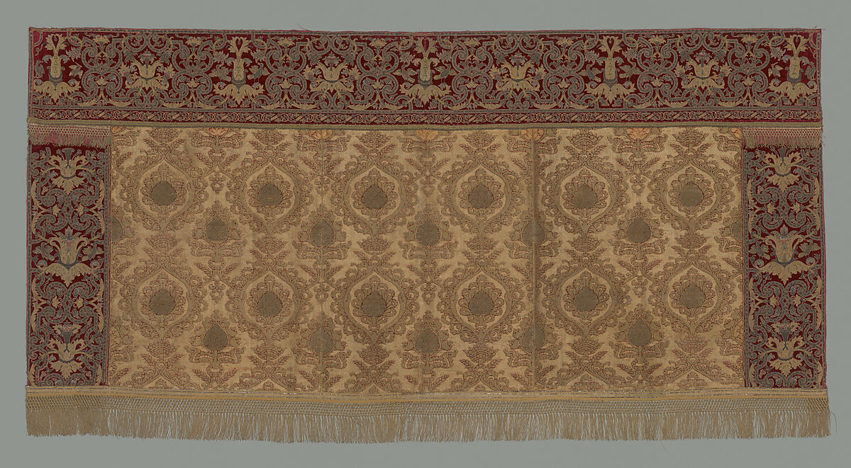 Altar frontal, Silk and metal thread, Italian 