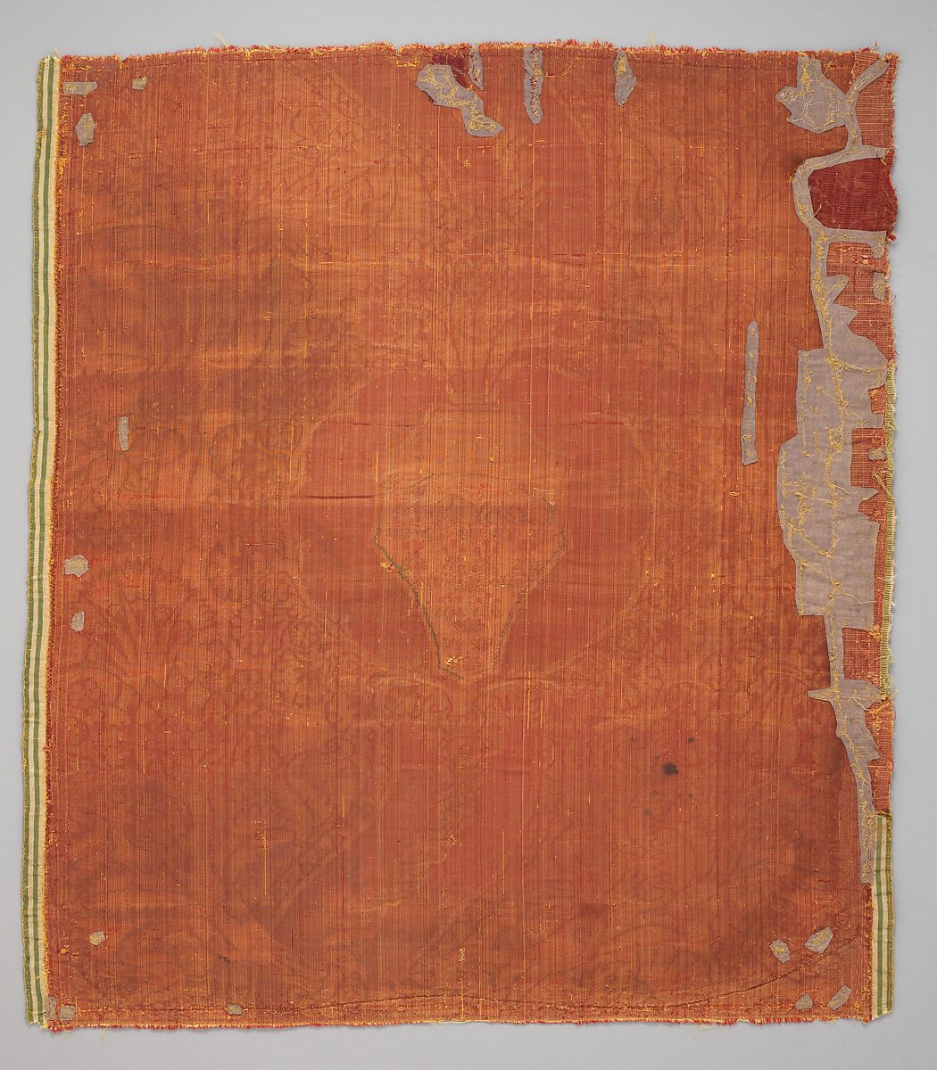 Piece, Silk and metal thread, Italian