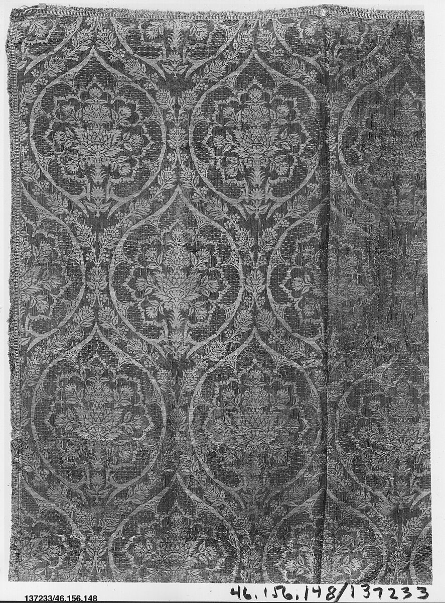 Panel, Silk and metal thread, Italian