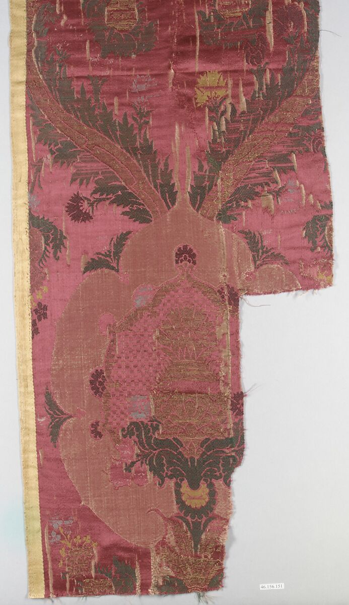 Piece, Silk and metal thread, Spanish