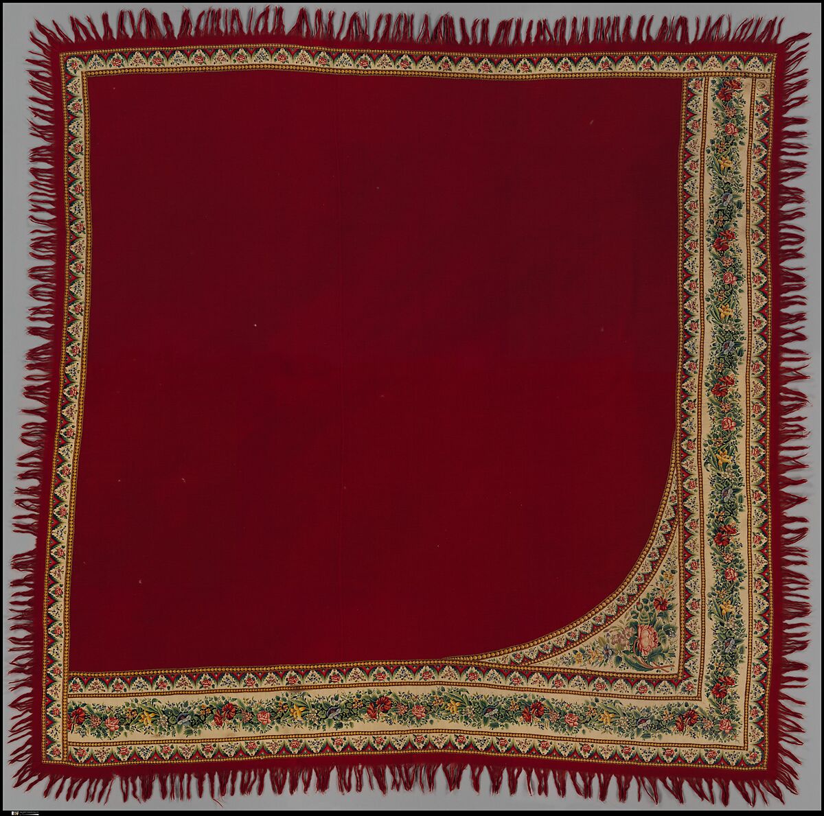 Shawl, Dimitri Kolokoltzev Manufactory, Wool, Russian, Saratov Province 