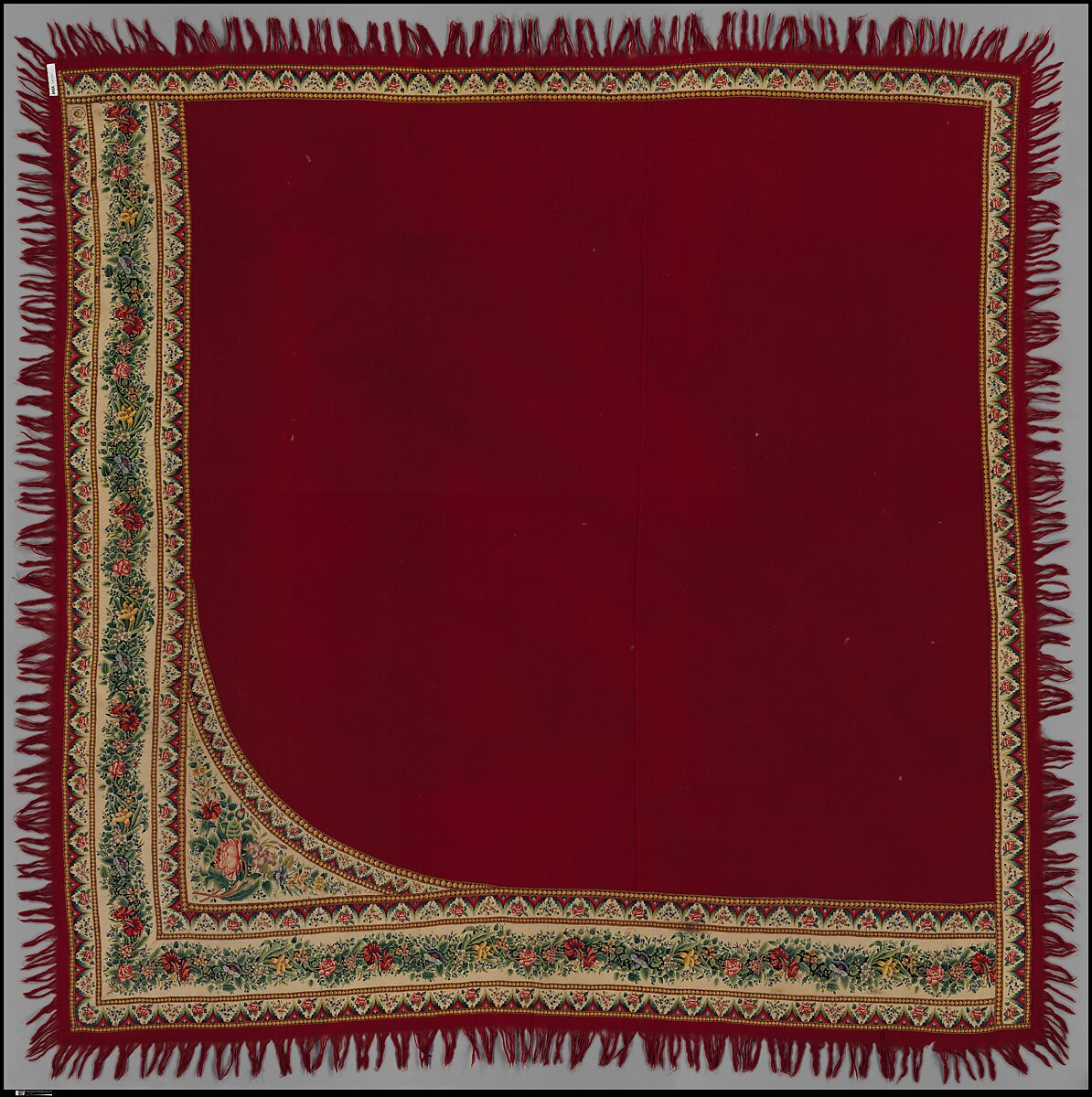 Shawl, Dimitri Kolokoltzev Manufactory, Wool, Russian, Saratov Province