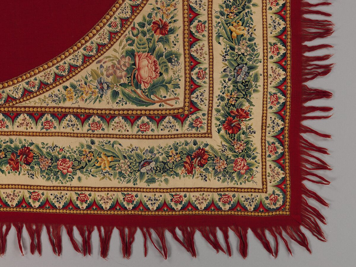Shawl, Dimitri Kolokoltzev Manufactory, Wool, Russian, Saratov Province