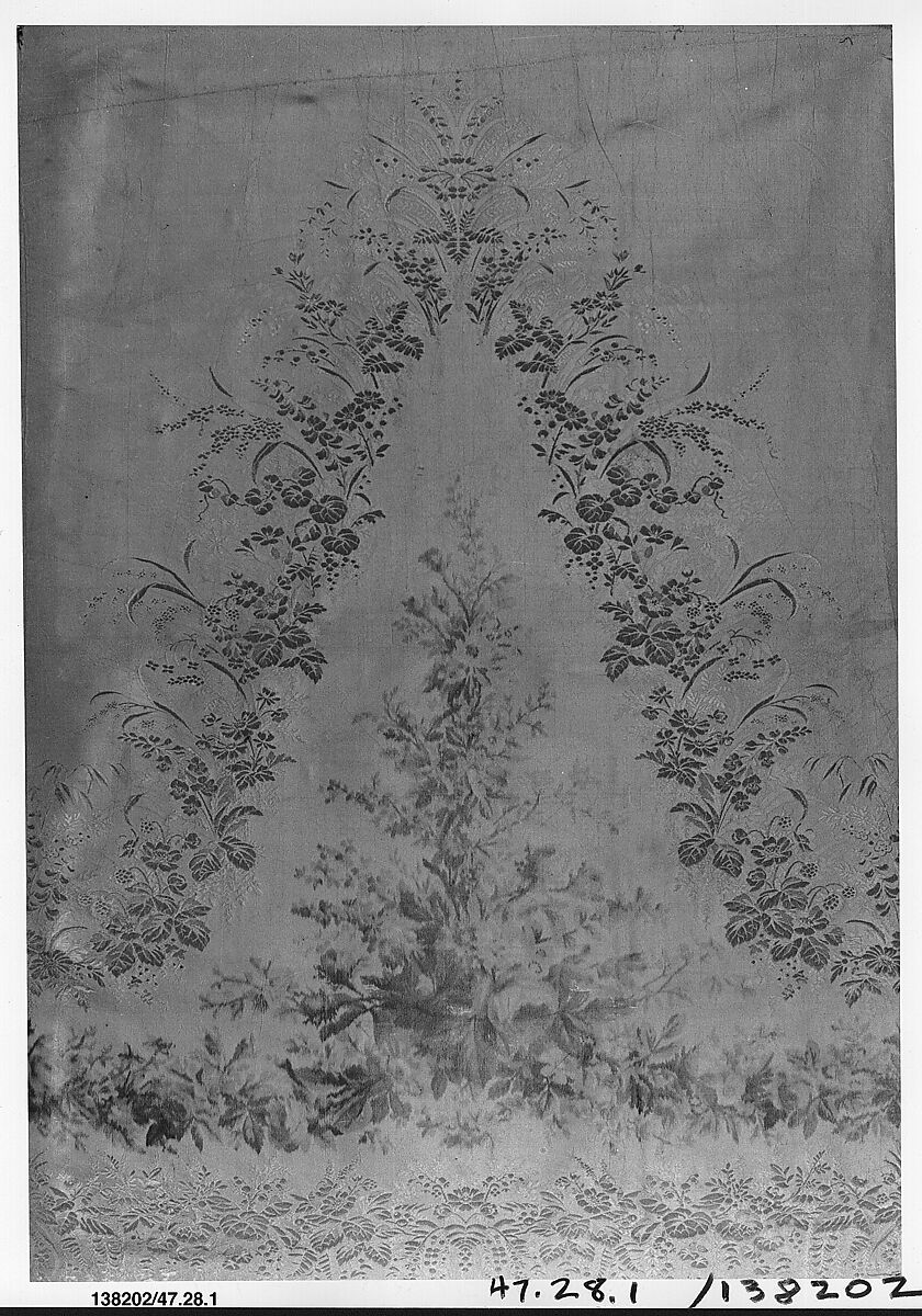 Panel for a dress, Silk, French 