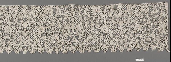 Strip, Workshop of Burano Lace School, Needle lace, Italian, Burano