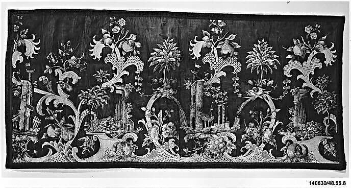 Panel, Silk on silk, Italian 
