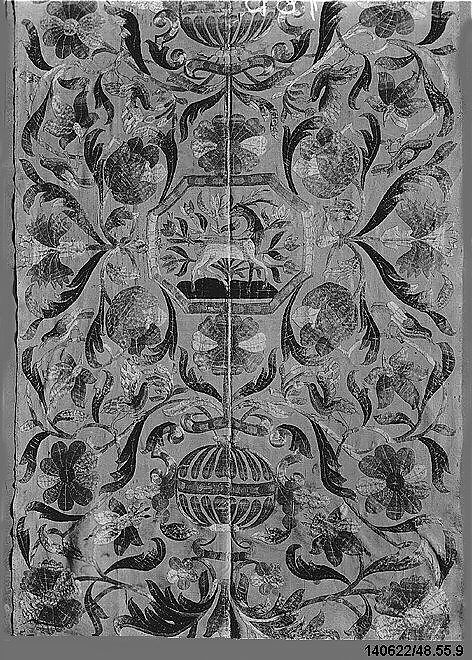 Panel, Silk on silk, Portuguese or Spanish 