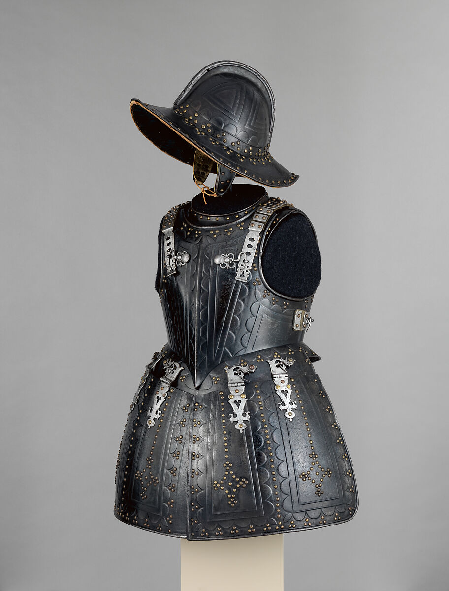 Pikeman’s Armor, Steel, brass, British, probably Greenwich or London 